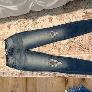 KanCan Dark Blue Distressed Skinny Jeans